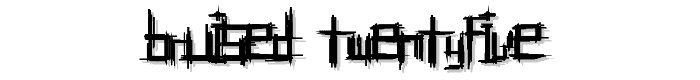 Bruised TwentyFive font